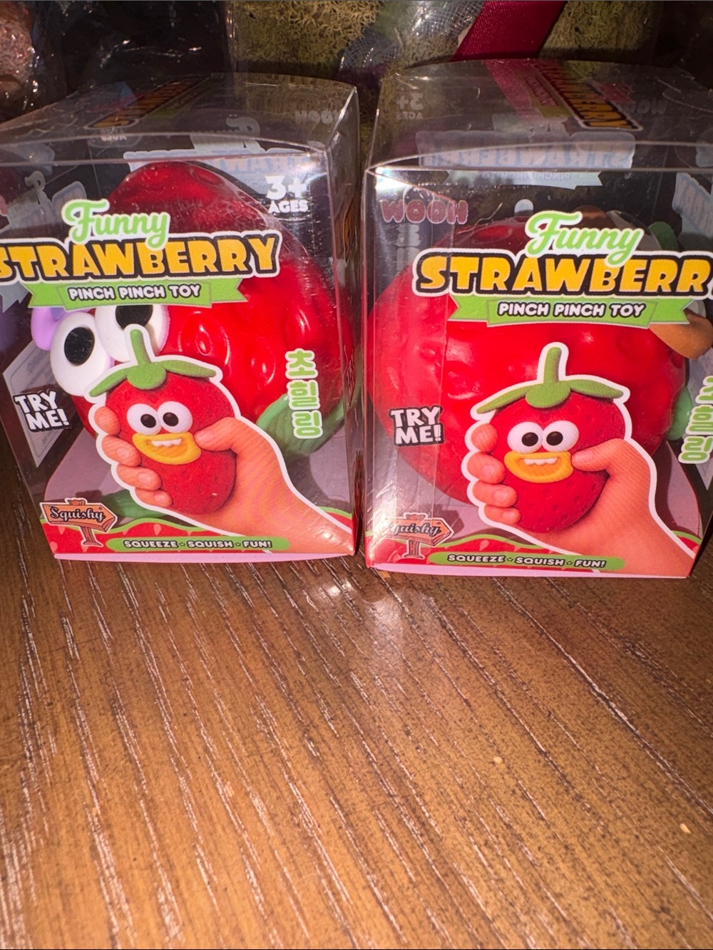 Funny Strawberry Pinch Pinch Toy: $8ea stress relief, fine motor, make ur bundle